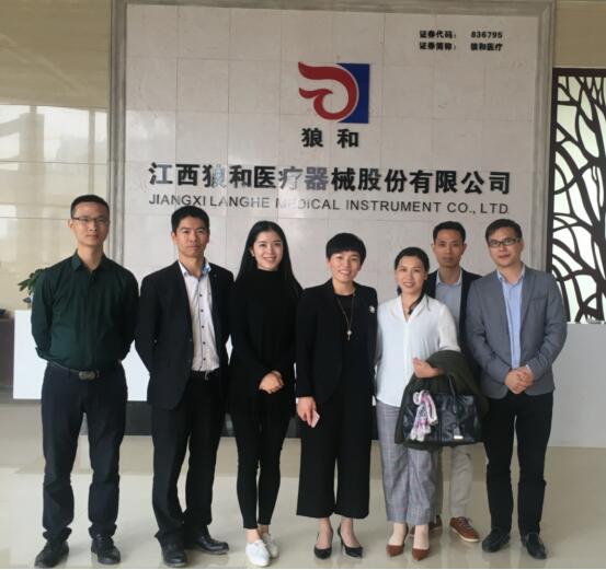 英碩包裝拜訪江西吉安老客戶，一次性包皮吻合器龍頭企業